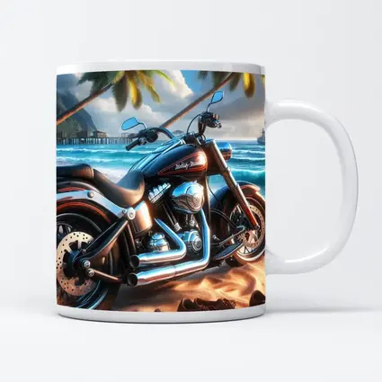 Harley Davidson Cruiser Motorcycle Tropical Beach