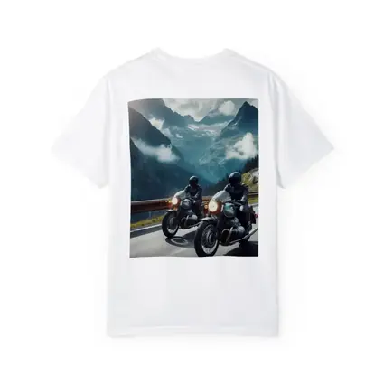 Two Classic Motorcycles on Mountain Road