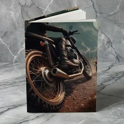Scrambler Motorcycle Rider Mountain Road