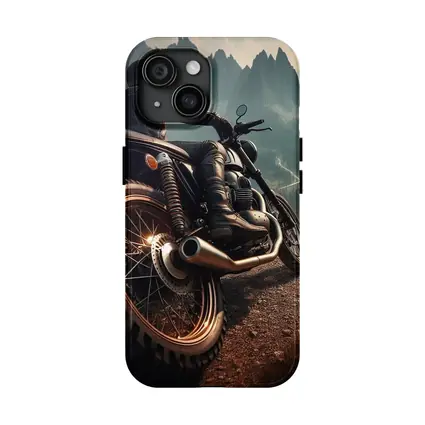 Scrambler Motorcycle Rider Mountain Road