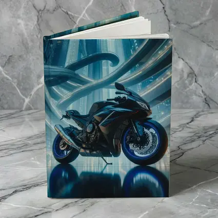 Sport Bike Superbike Futuristic City Blue Night