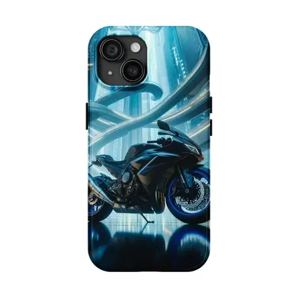 Sport Bike Superbike Futuristic City Blue Night
