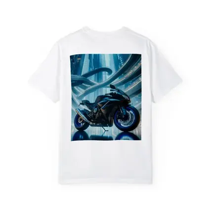 Sport Bike Superbike Futuristic City Blue Night