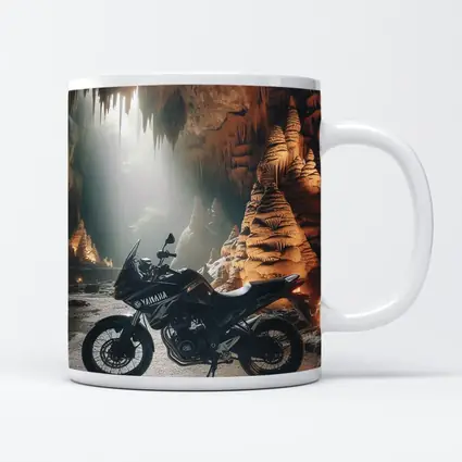 Yamaha Adventure Motorcycle Inside Mystical Cave