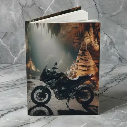 Yamaha Adventure Motorcycle Inside Mystical Cave
