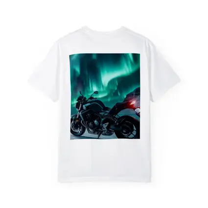 Naked Bike Motorcycle Under Northern Lights