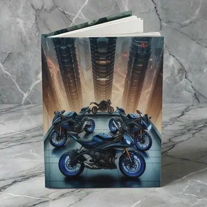 Sport Bikes Futuristic City Skyline Night