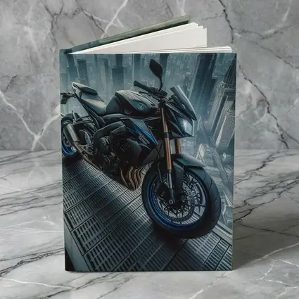 Yamaha Streetfighter Motorcycle Futuristic City Skyline