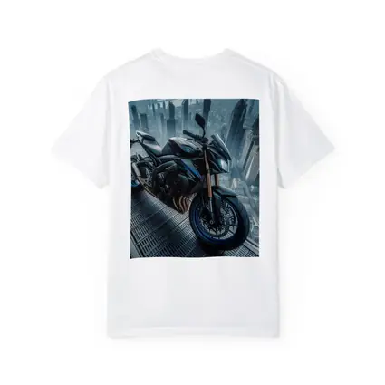 Yamaha Streetfighter Motorcycle Futuristic City Skyline