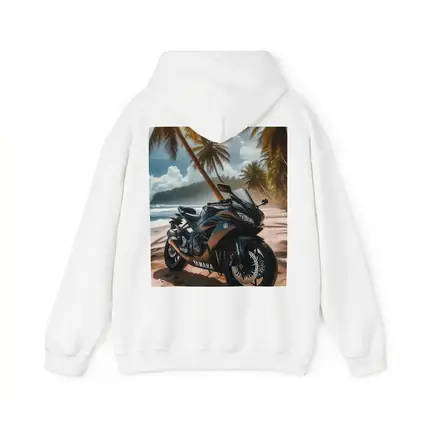 Yamaha Sport Bike Tropical Beach Palm Trees