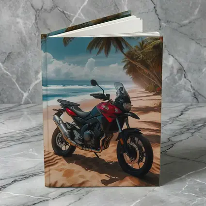 Yamaha Adventure Motorcycle Tropical Beach Scene