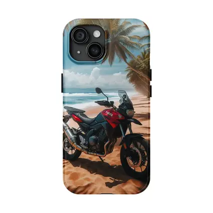 Yamaha Adventure Motorcycle Tropical Beach Scene