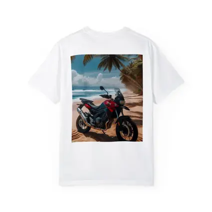 Yamaha Adventure Motorcycle Tropical Beach Scene