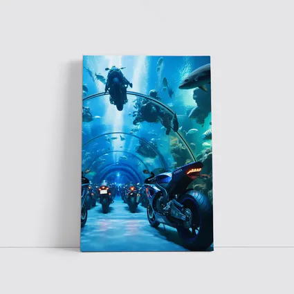 Yamaha Sport Bikes Underwater Aquarium Tunnel
