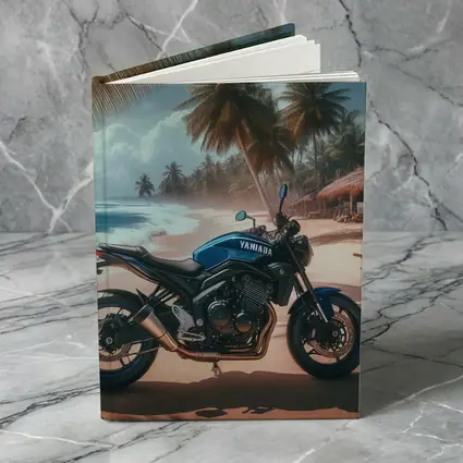Yamaha Motorcycle Parked On Tropical Beach