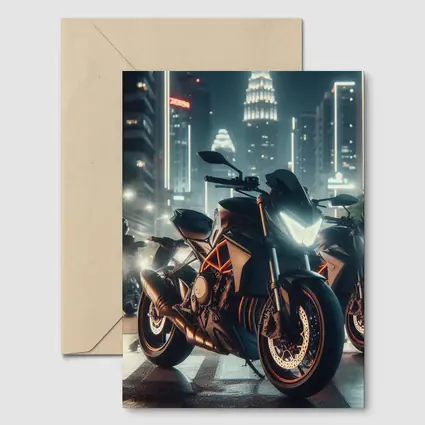 KTM Naked Bike City Night Streets