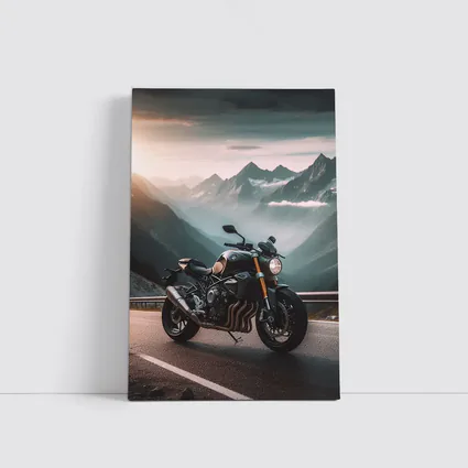 Naked Streetfighter Motorcycle Mountain Road Sunset