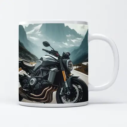 Naked Streetfighter Motorcycle Alpine Mountain Road