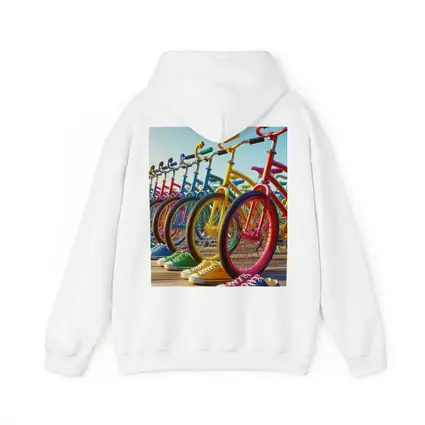 Colorful Bicycles and Sneakers on Boardwalk