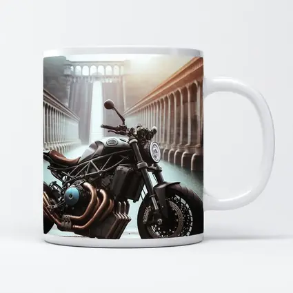 Dark Naked Streetfighter Motorcycle Near Concrete Dam