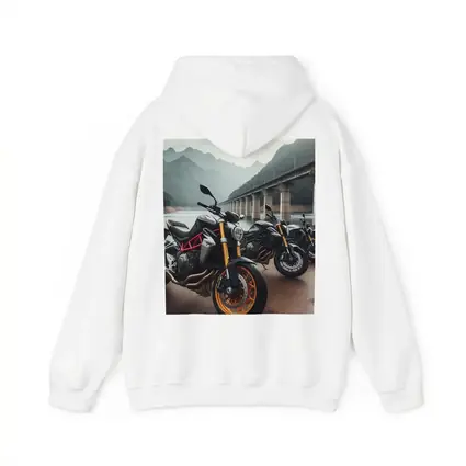 Naked Sport Bikes Parked By Mountain Bridge