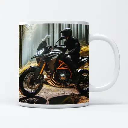 KTM Adventure Motorcycle Rider Forest Light