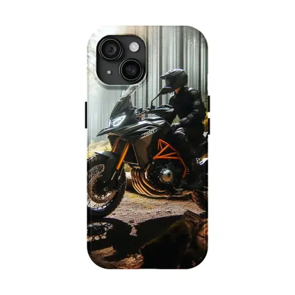 KTM Adventure Motorcycle Rider Forest Light
