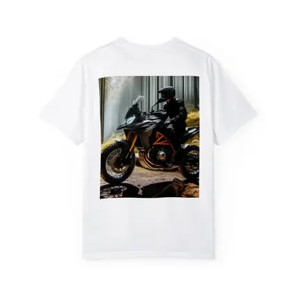KTM Adventure Motorcycle Rider Forest Light