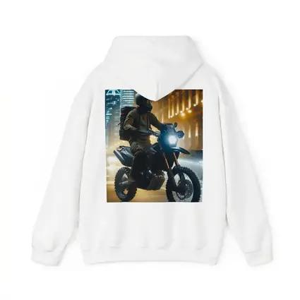 Adventure Motorcycle Rider City Night Streets