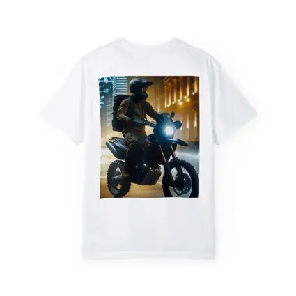 Adventure Motorcycle Rider City Night Streets