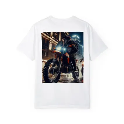 Dirt Bike Rider Night City Street