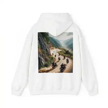 Adventure Motorcycles Riding Dusty Mountain Road