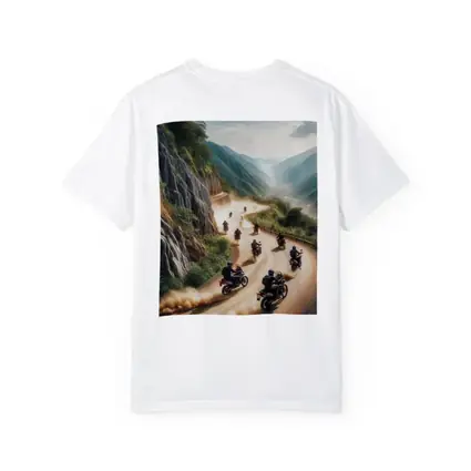 Adventure Motorcycles Riding Dusty Mountain Road