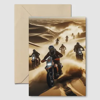 Desert Dune Rally Motorcycles Sand Storm Riders