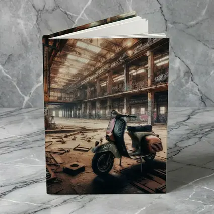 Rusty Vespa Scooter Abandoned Industrial Warehouse