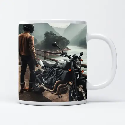 Ducati Scrambler Rider Mountain River Background