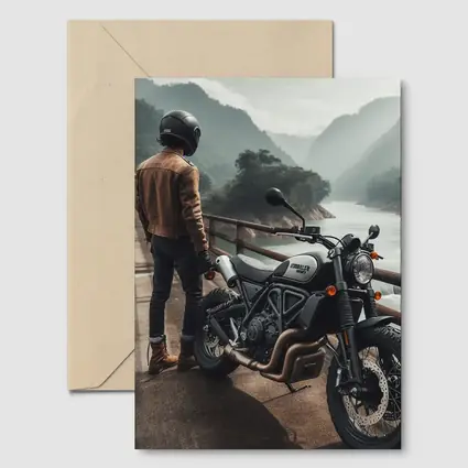 Ducati Scrambler Rider Mountain River Background