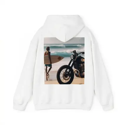 Scrambler Motorcycle Parked On Sunny Beach