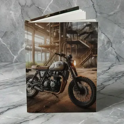 Scrambler Motorcycle Abandoned Industrial Warehouse