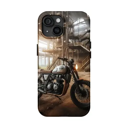 Scrambler Motorcycle Abandoned Industrial Warehouse