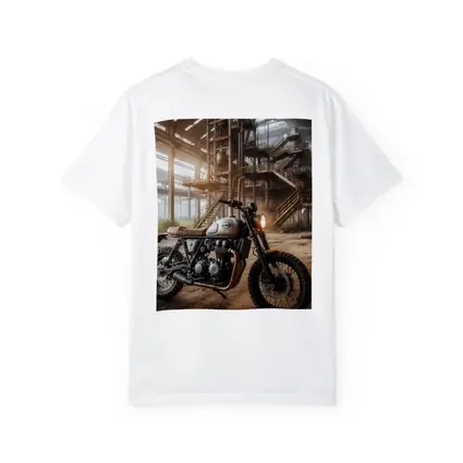 Scrambler Motorcycle Abandoned Industrial Warehouse