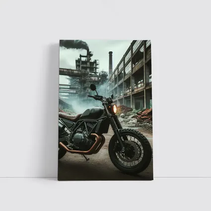 Scrambler Motorcycle Dark Industrial Abandoned Factory