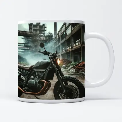 Scrambler Motorcycle Dark Industrial Abandoned Factory