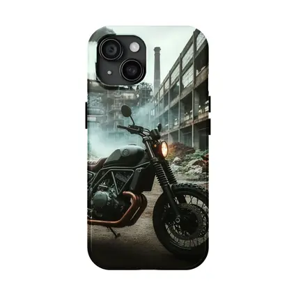 Scrambler Motorcycle Dark Industrial Abandoned Factory