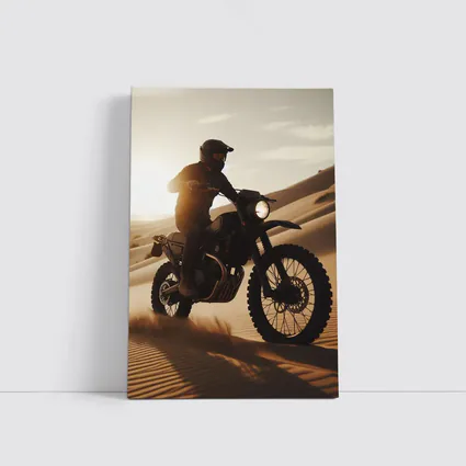 Scrambler Motorcycle Rider Desert Sand Dunes