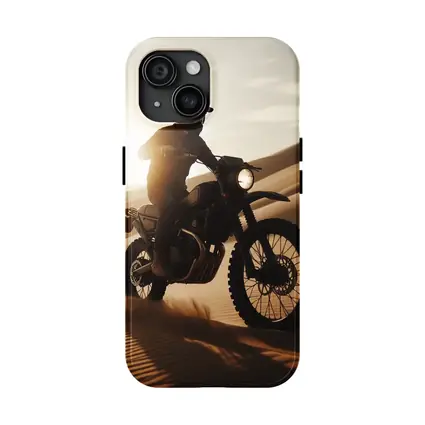 Scrambler Motorcycle Rider Desert Sand Dunes