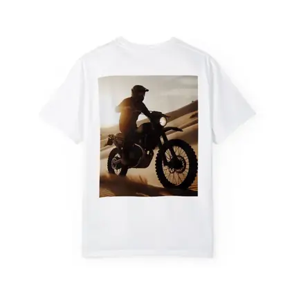 Scrambler Motorcycle Rider Desert Sand Dunes