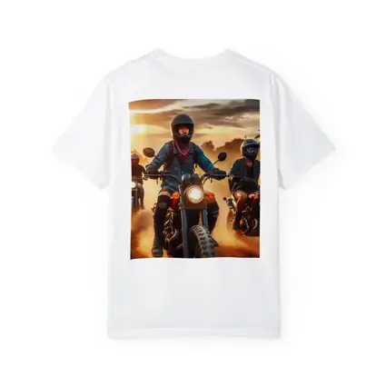 Women Riders Motorcycles Dusty Sunset Road