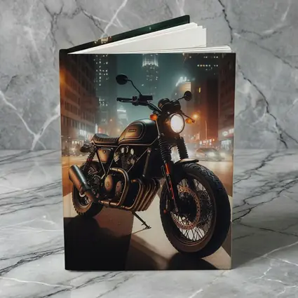 Dark Cafe Racer Motorcycle City Night Street