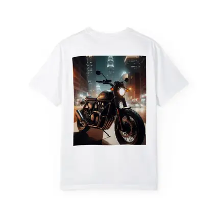 Dark Cafe Racer Motorcycle City Night Street